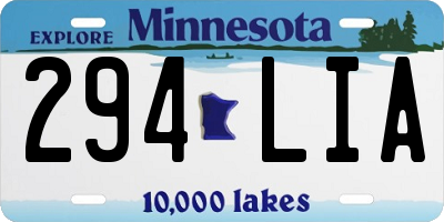 MN license plate 294LIA