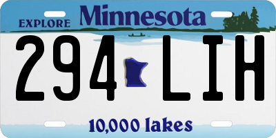 MN license plate 294LIH
