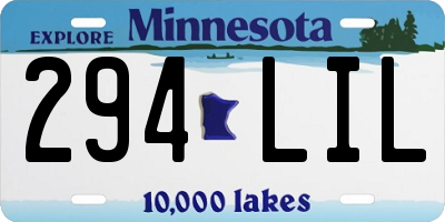 MN license plate 294LIL