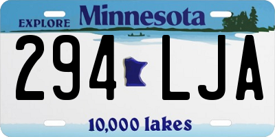 MN license plate 294LJA