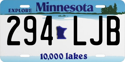 MN license plate 294LJB