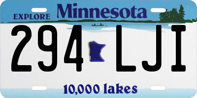 MN license plate 294LJI