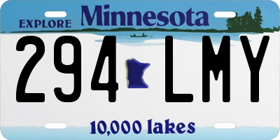 MN license plate 294LMY