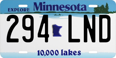 MN license plate 294LND