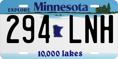 MN license plate 294LNH