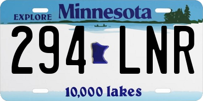 MN license plate 294LNR