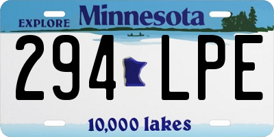 MN license plate 294LPE