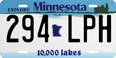 MN license plate 294LPH