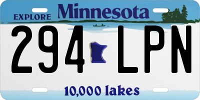 MN license plate 294LPN
