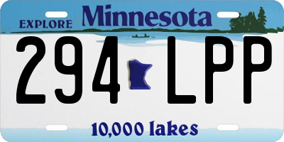 MN license plate 294LPP