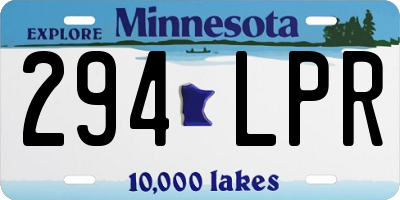 MN license plate 294LPR
