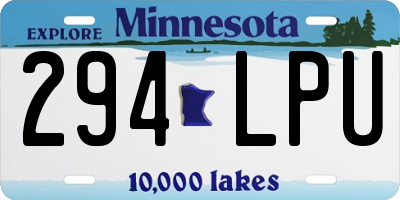 MN license plate 294LPU