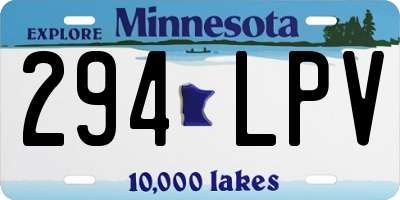 MN license plate 294LPV