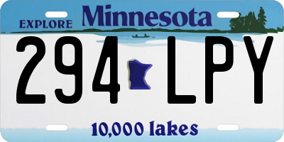 MN license plate 294LPY