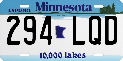 MN license plate 294LQD