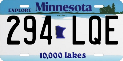 MN license plate 294LQE