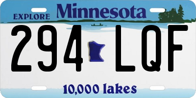 MN license plate 294LQF