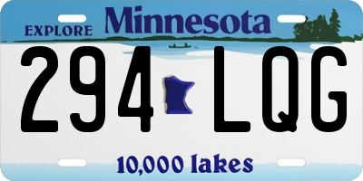 MN license plate 294LQG