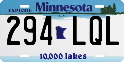 MN license plate 294LQL
