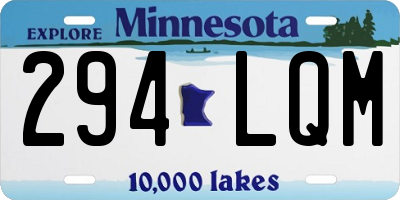 MN license plate 294LQM