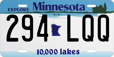 MN license plate 294LQQ