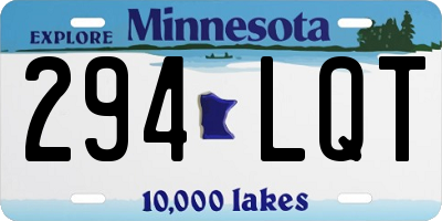 MN license plate 294LQT