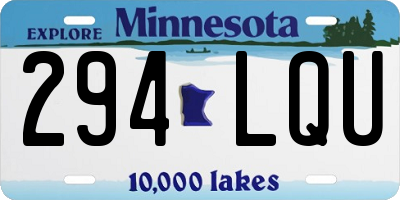 MN license plate 294LQU