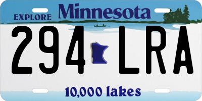 MN license plate 294LRA
