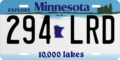 MN license plate 294LRD