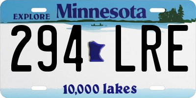 MN license plate 294LRE