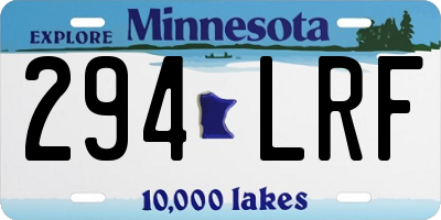MN license plate 294LRF