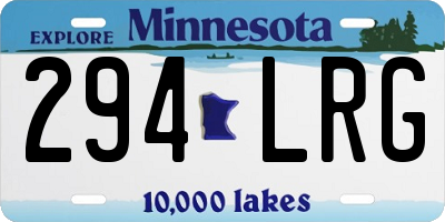 MN license plate 294LRG