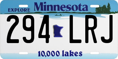 MN license plate 294LRJ