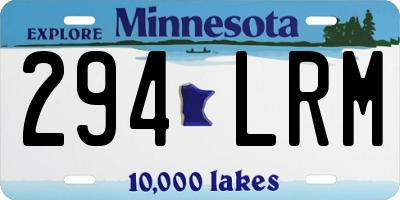MN license plate 294LRM