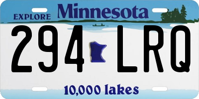 MN license plate 294LRQ