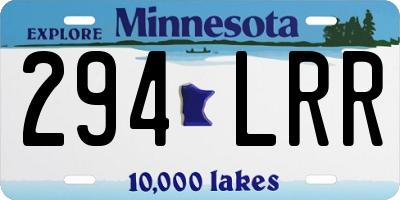 MN license plate 294LRR