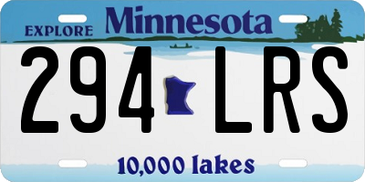MN license plate 294LRS