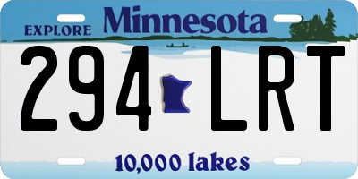 MN license plate 294LRT