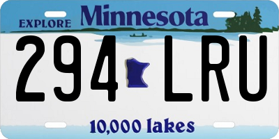 MN license plate 294LRU