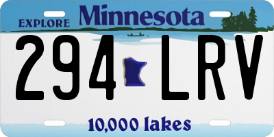MN license plate 294LRV