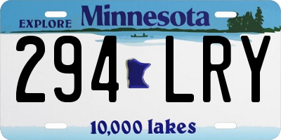 MN license plate 294LRY