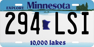 MN license plate 294LSI