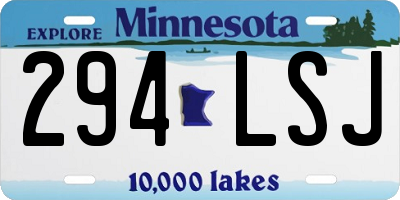 MN license plate 294LSJ