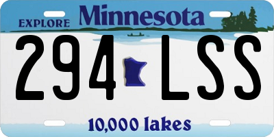MN license plate 294LSS