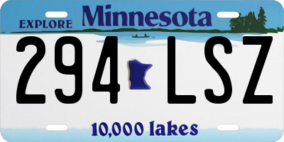 MN license plate 294LSZ