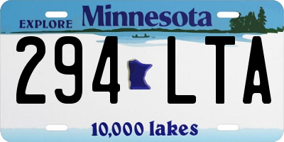 MN license plate 294LTA