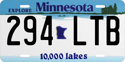MN license plate 294LTB