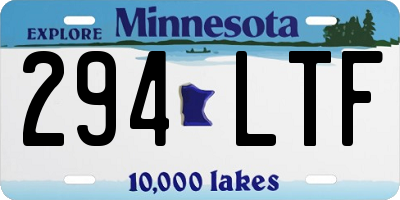MN license plate 294LTF