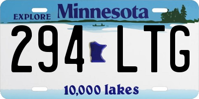 MN license plate 294LTG