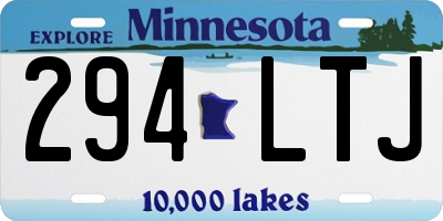 MN license plate 294LTJ